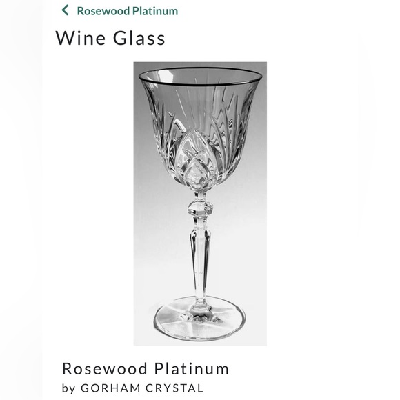 Chrystal stemware. Rosewood Gotham .Newer Water or Wine. Discontinued Pattern. - Picture 2 of 4